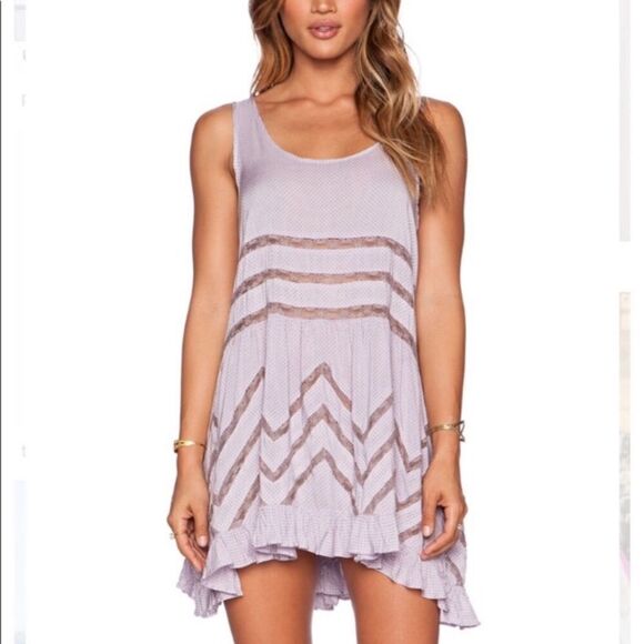 Intimately Free People Voile & Lace Trapeze Slip Dress - Picture 1 of 8